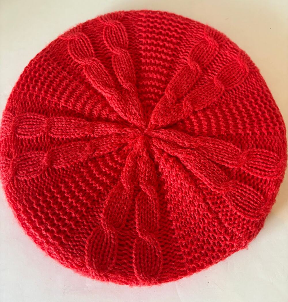 Red Beret knit new one size fits most